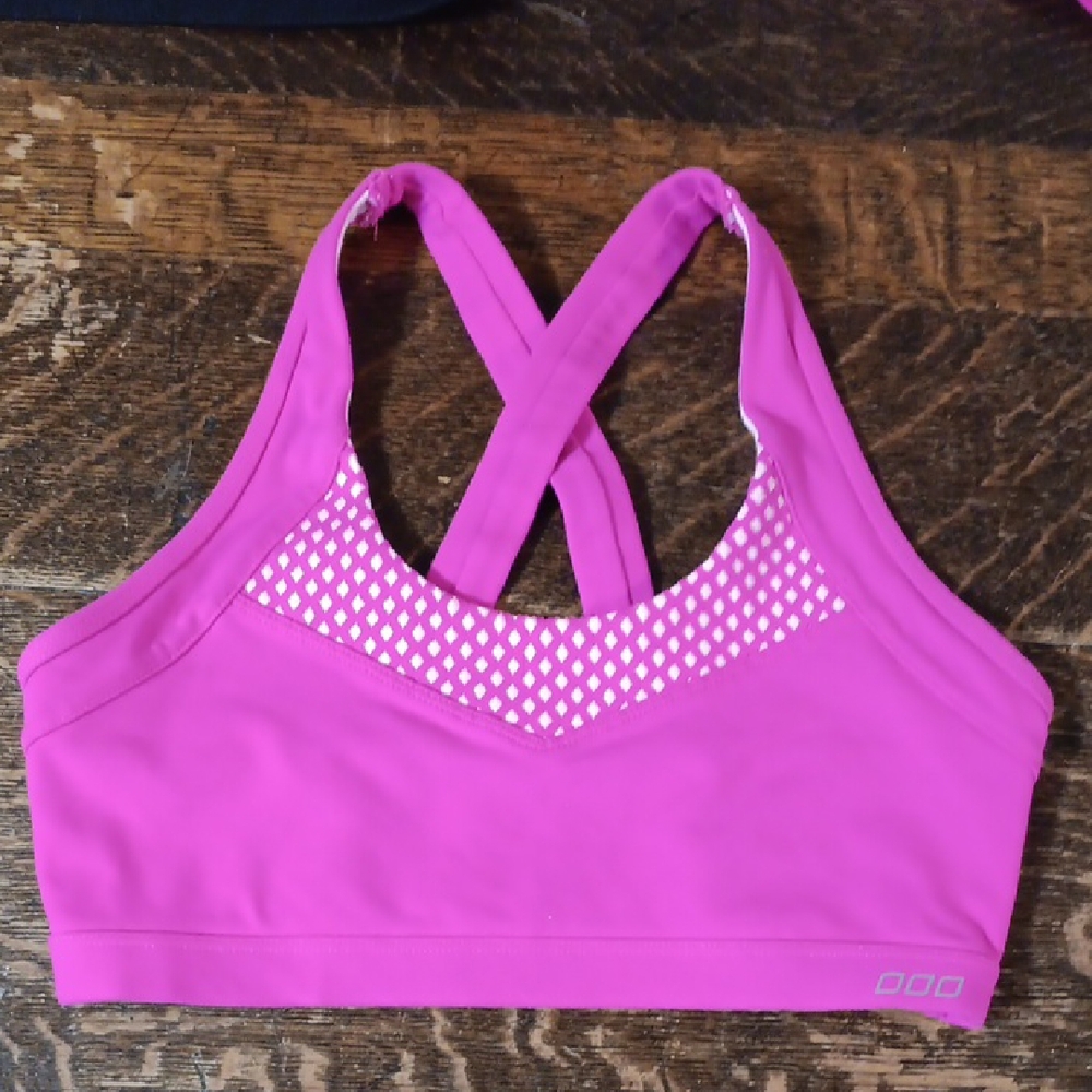 Lorna Jane Black Brand Pink Sports Bra